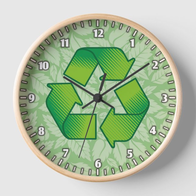 Recycelnd Symbol Uhr (Vorderseite)