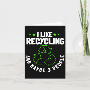 Recycelnd Umweltschützer Recycelte Earth Day Natur Karte