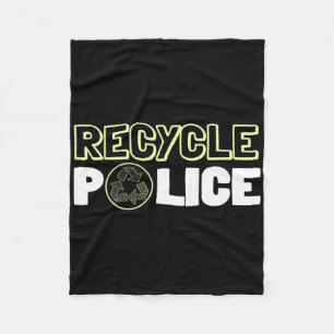 Recycelnd Umweltschützer Recycelte Police Earth Da Fleecedecke