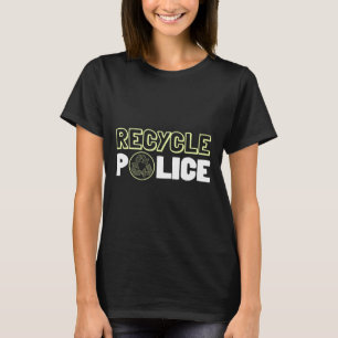 Recycelnd Umweltschützer Recycelte Police Earth Da T-Shirt