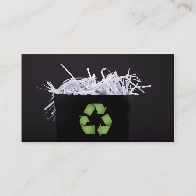Recycelnd Unternehmen für die Wiederverwendung am  Visitenkarte (Vorderseite)
