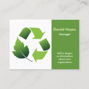 recycelnd Unternehmen Visitenkarte