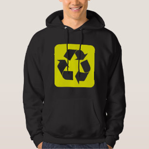 Recycelnd Zeichen - Gelb Hoodie