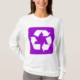 Recycelnd Zeichen - Lila T-Shirt