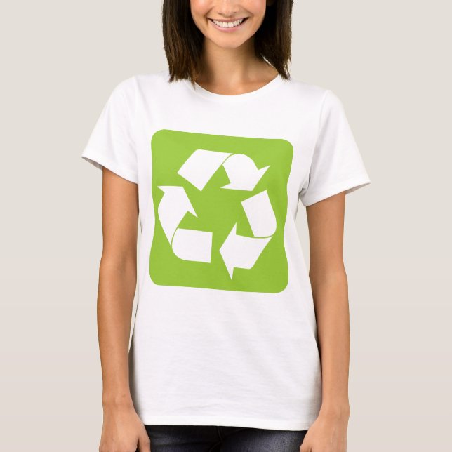 Recycelnd Zeichen - Mars Green T-Shirt (Vorderseite)