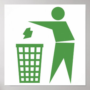Recycelnd Zeichen Poster