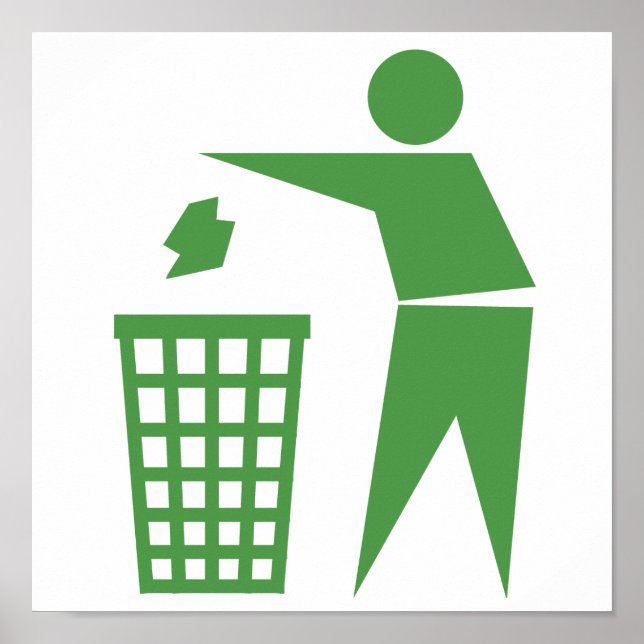 Recycelnd Zeichen Poster (Vorne)