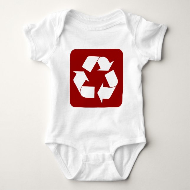 Recycelnd Zeichen - Ruby Baby Strampler (Vorderseite)