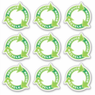 Recyceltest für Aufkleber reduzieren