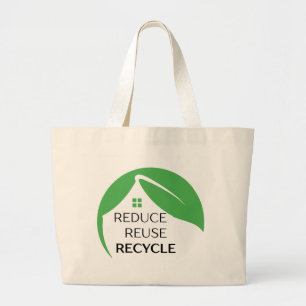 Recyceltest reduzieren" Mehrwegbeutel - Öko Jumbo Stoffbeutel