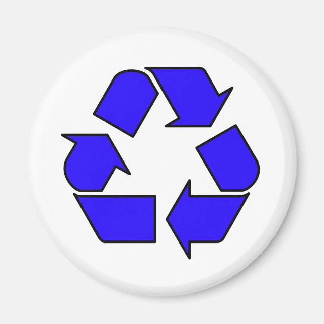 Recyceltest-Symbol-Pfeil 3R für die Wiederverwendu Magnet (Vorne)