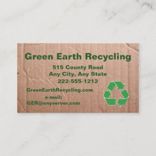 Recyclage Carton d'affaires look Carte de visite