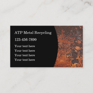 Recyclage des métaux Cartes de visite rouillés m