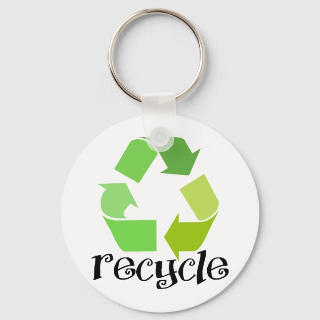 Recycle das Symbol! Schlüsselanhänger (Vorderseite)