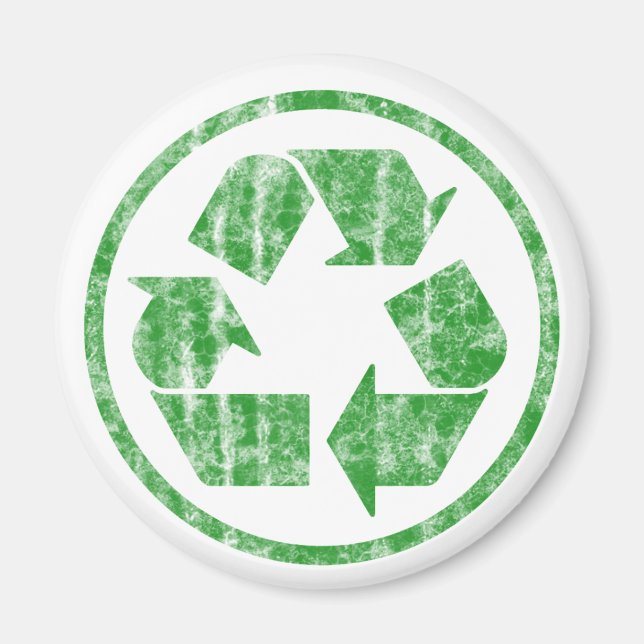 Recycle, den Planeten Erde zu retten, Symbol Magnet (Vorne)