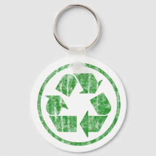 Recycle, den Planeten Erde zu retten, Symbol Schlüsselanhänger
