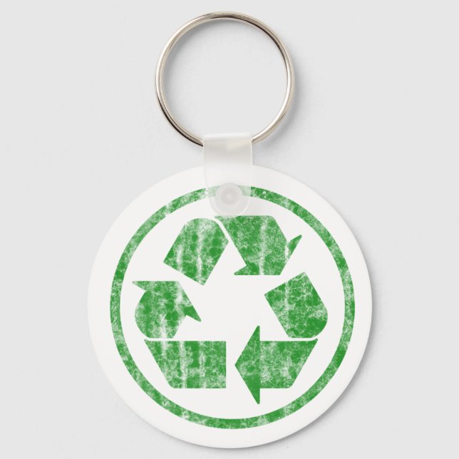 Recycle, den Planeten Erde zu retten, Symbol Schlüsselanhänger (Vorderseite)