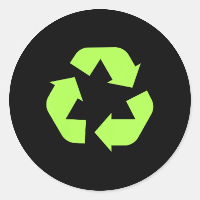 Recycle der Umweltverträglichkeit Runder Aufkleber (Vorderseite)