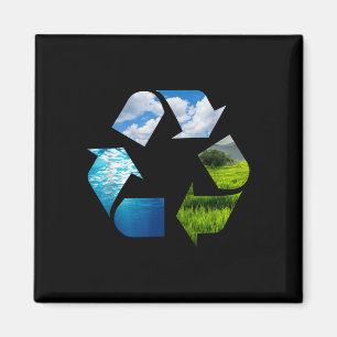 Recycle des Umweltschutzes auf der Erde Magnet
