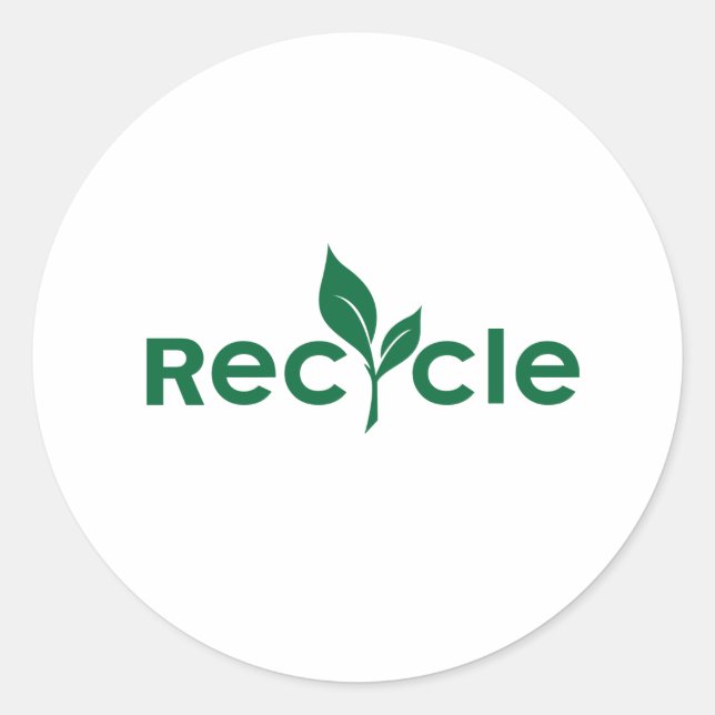 Recycle - devenez écolo petit autocollant (Devant)