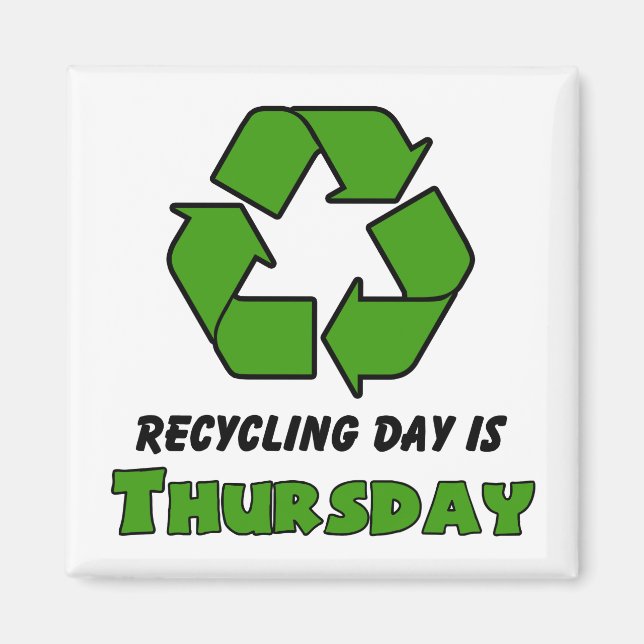 Recycle Donnerstag Magnet (Vorne)