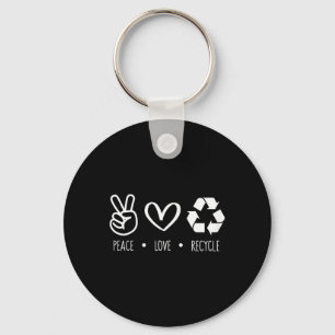 Recycle Earth Day Teacher Teens Recycle Peace Lo Schlüsselanhänger