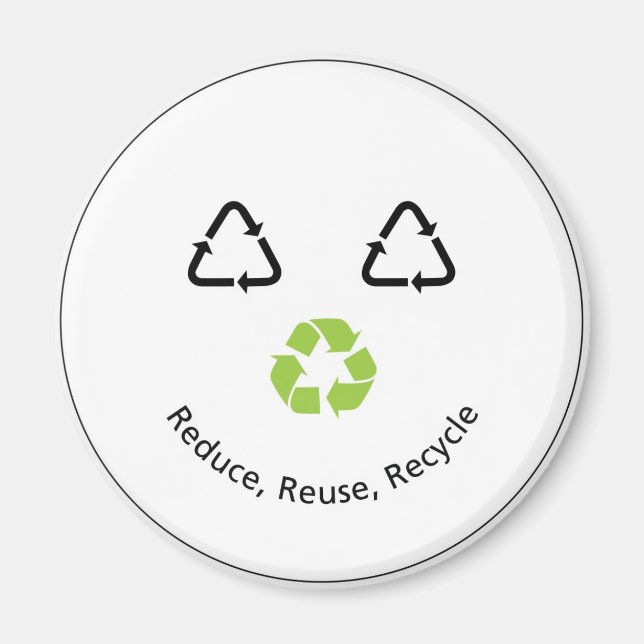 Recycle Funny Face Magnet (Vorne)