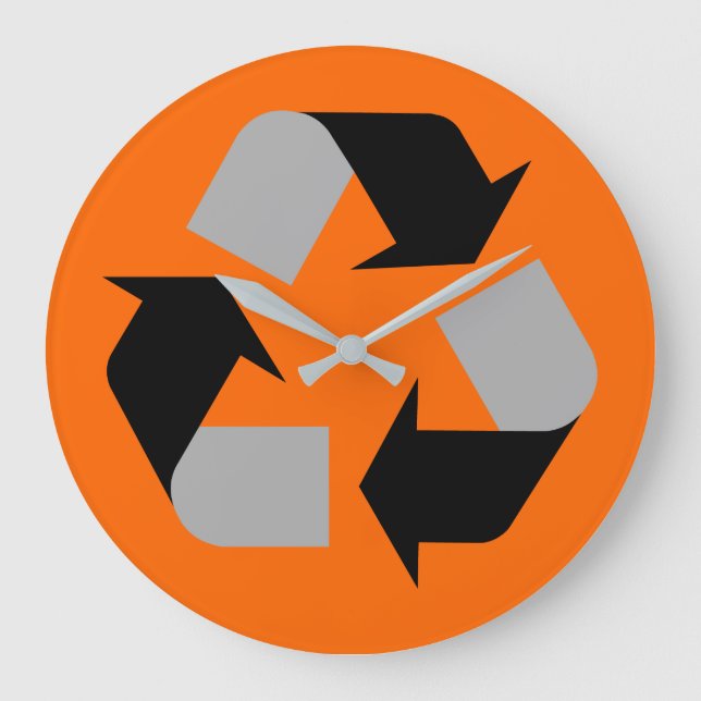 Recycle Große Wanduhr (Vorderseite)