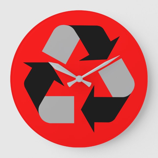 Recycle Große Wanduhr (Vorderseite)