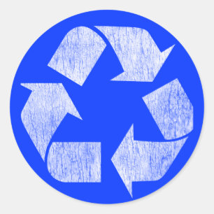 Recycle - Grün gehen Runder Aufkleber