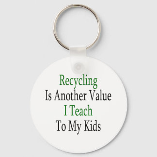 Recycle ist ein weiterer Wert, den ich meinen Kind Schlüsselanhänger