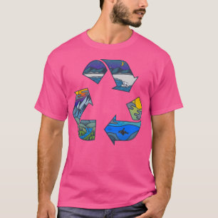 Recycle-Logo-Nature-Illustration Baseballschlauch T-Shirt