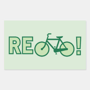 Recycle Rechteckiger Aufkleber