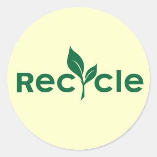 Recycle Runder Aufkleber