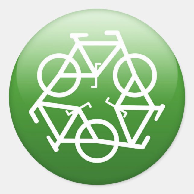 RECYCLE RUNDER AUFKLEBER (Vorderseite)