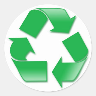 Recycle Runder Aufkleber