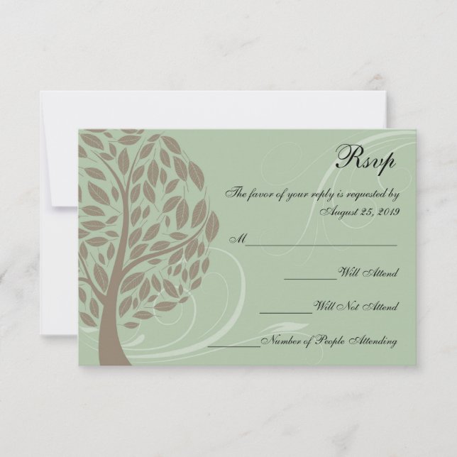 Recyclé Sage vert/Brown Stylisé Eco Tree RSVP (Devant)