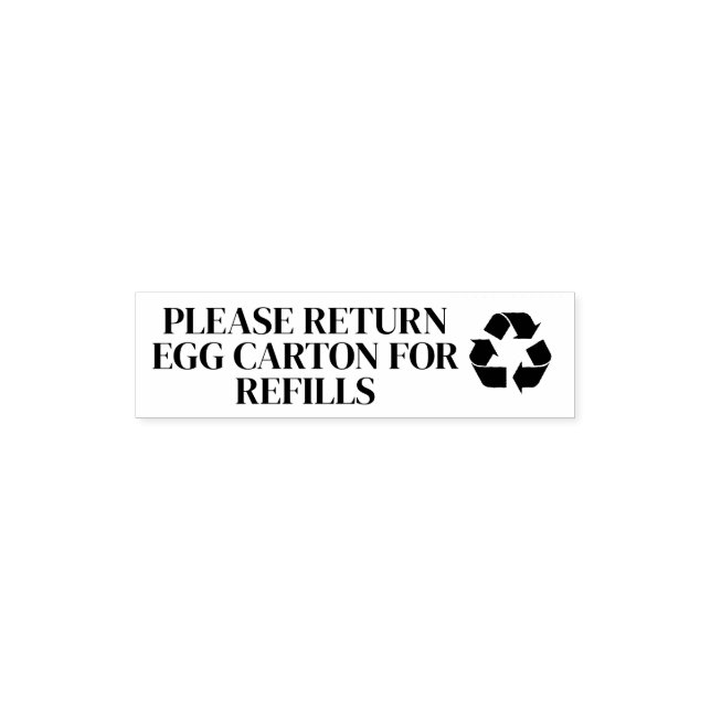  Recycle symbol Please return carton egg  Permastempel (Design)