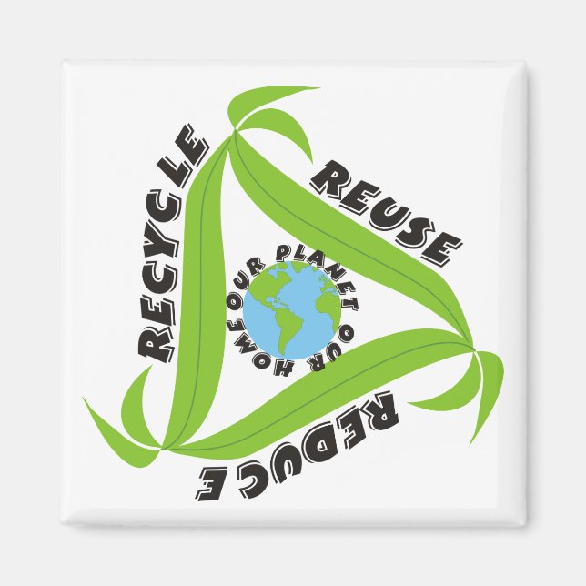 Recycle, Wiederverwendung, Reduzierung von Magnete Magnet (Vorne)