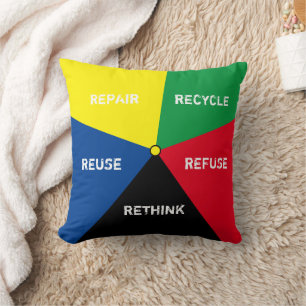 Recycle, Wiederverwendung, ReFuse, Rethink - Rette Kissen