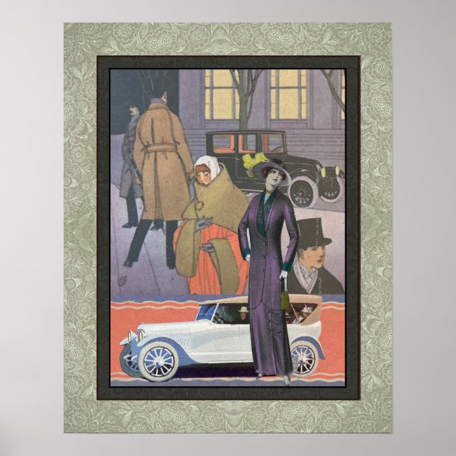 RECYCLED ART: 1930s MAGAZINE COLLAGE ART Poster (Vorne)