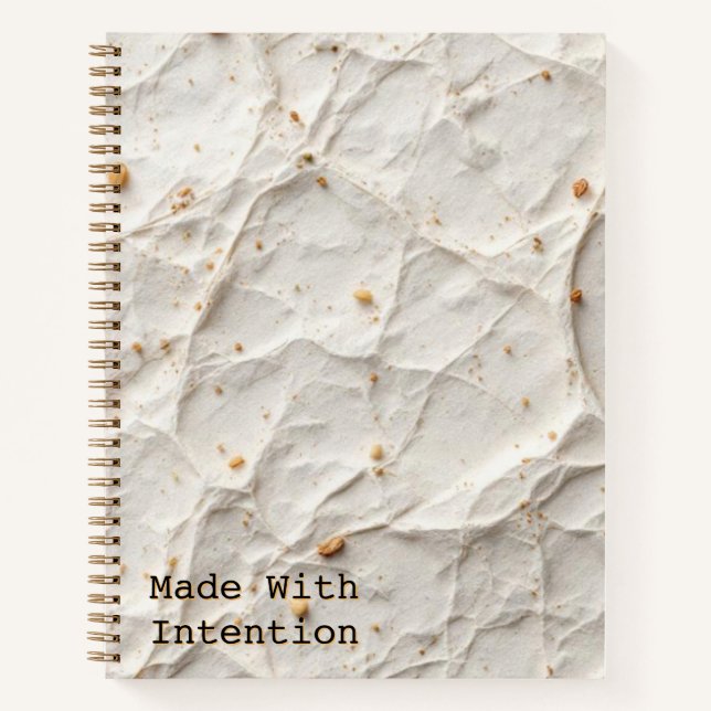 Recycled Paper Texture | Natural Fiber Design Notizbuch (Vorderseite)