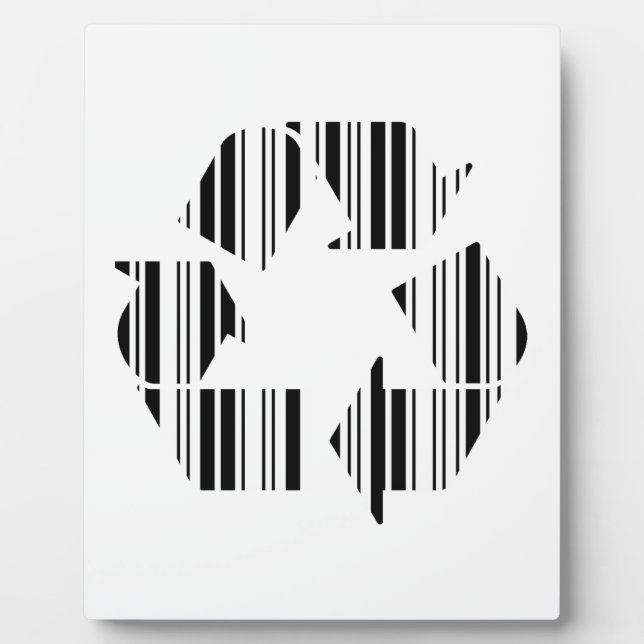 RECYCLING-BARCODE Recycling-Barcode-Musterdesign Fotoplatte (Vorderseite)