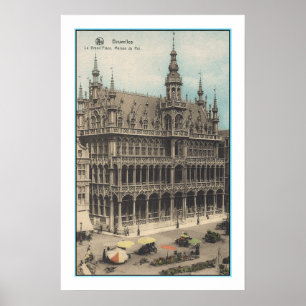 RECYCLING-KUNST: BRÜSSEL BELGIEN POSTKARTE 1900ER POSTER