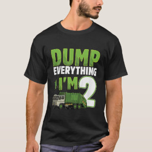 Recycling Müll 2 Jahre alter Müllwagen 2. Geburtst T-Shirt