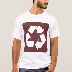 Recycling-Symbol - Dunkelbraun T-Shirt