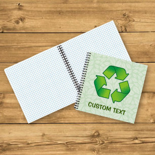 Recycling-Symbol Notizbuch