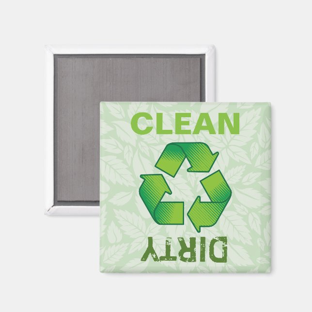 Recyclingsymbol Magnet (Vorderseite/Rückseite)
