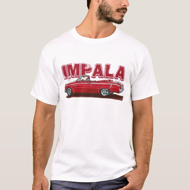 Red 1962 Impala Cabrio T-Shirt (Vorderseite)