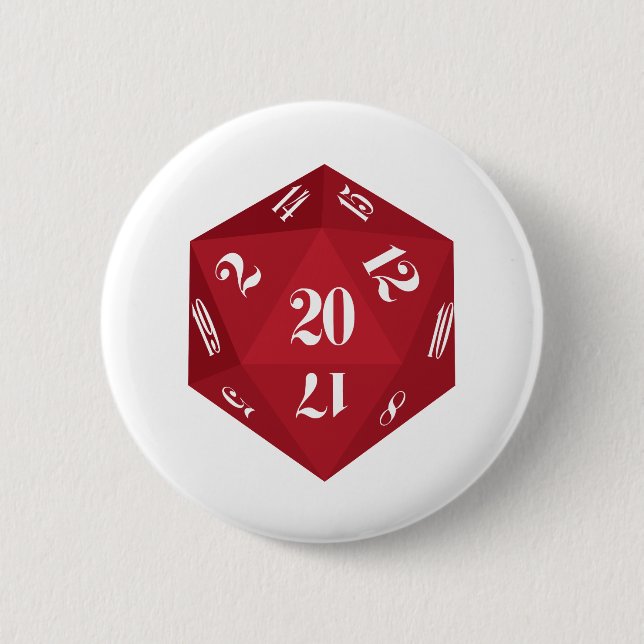 Red-20-Sided-Dice Button (Vorderseite)